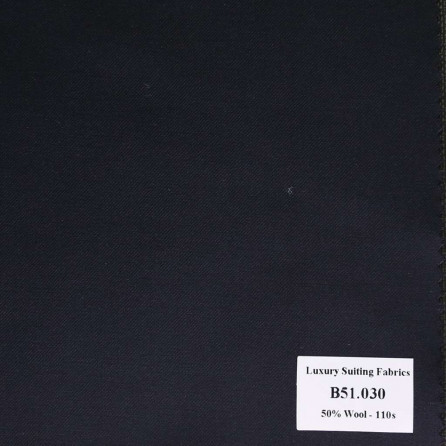 B51.030 Kevinlli V2 - Vải Suit 50% Wool - Xanh Dương Trơn